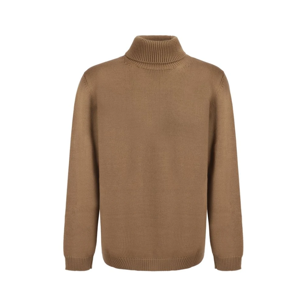 Roberto Collina Merinoull Turtleneck Tröja Brown, Herr