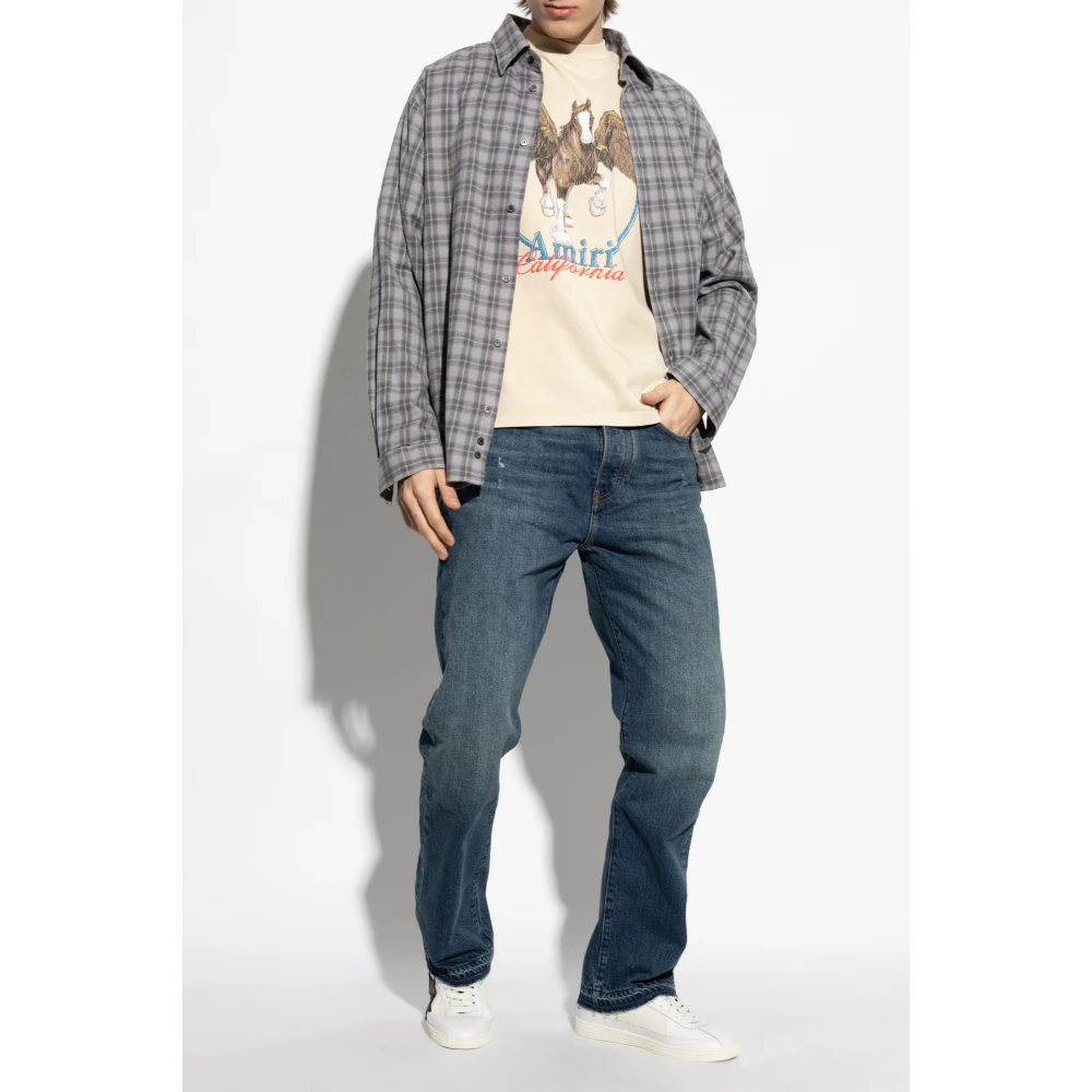 Amiri Jeans met vintage effect Blue Heren