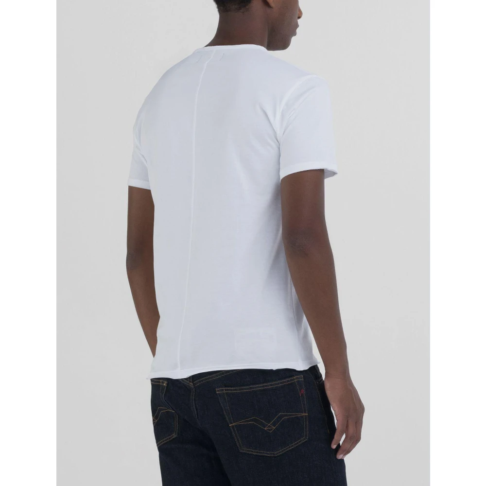 Replay Basis V-hals T-shirt White Heren