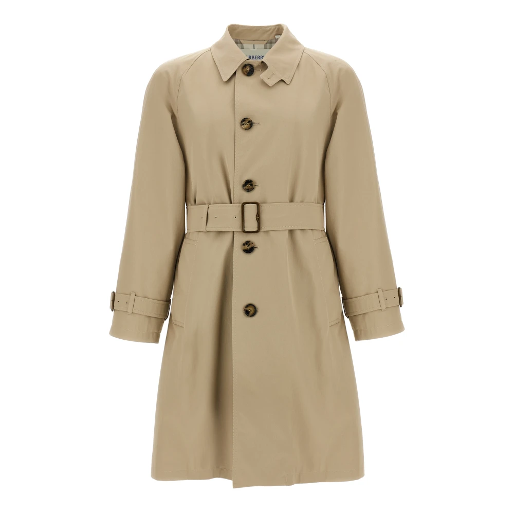 Burberry Men's Beige Trench Coats, L, Gabardine Car Coat