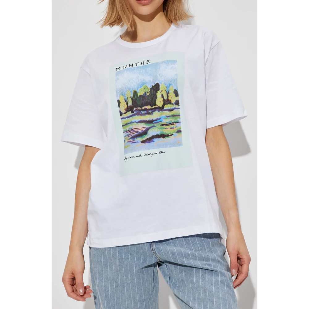 Munthe T-shirt met print White Dames