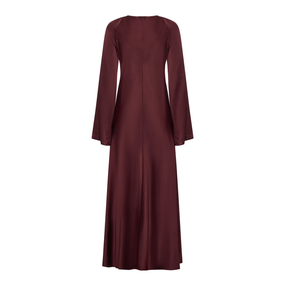 Forte Zijden Satijnen Kaftan Jurk in Bruin Brown Dames