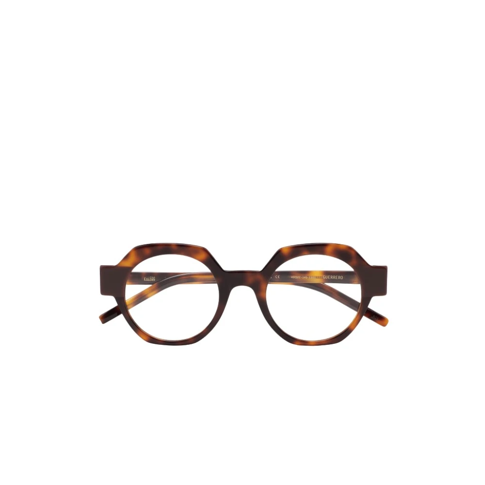 Kaleos Ronde Bril met Platte Wenkbrauw Brown Unisex