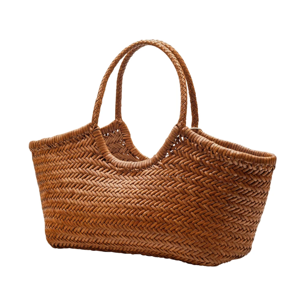 Dragon Diffusion Bruine leren tas met gevlochten ontwerp Brown Dames