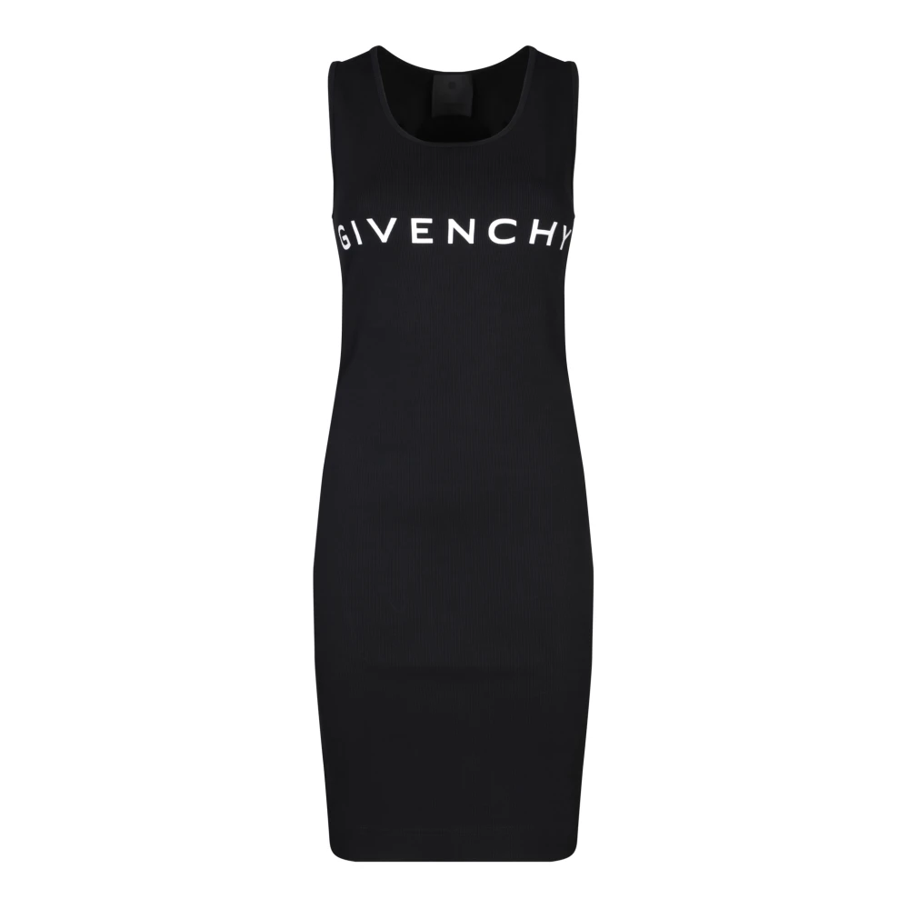 Givenchy Strakke Jersey Jurk van Katoen Elastaan Black Dames