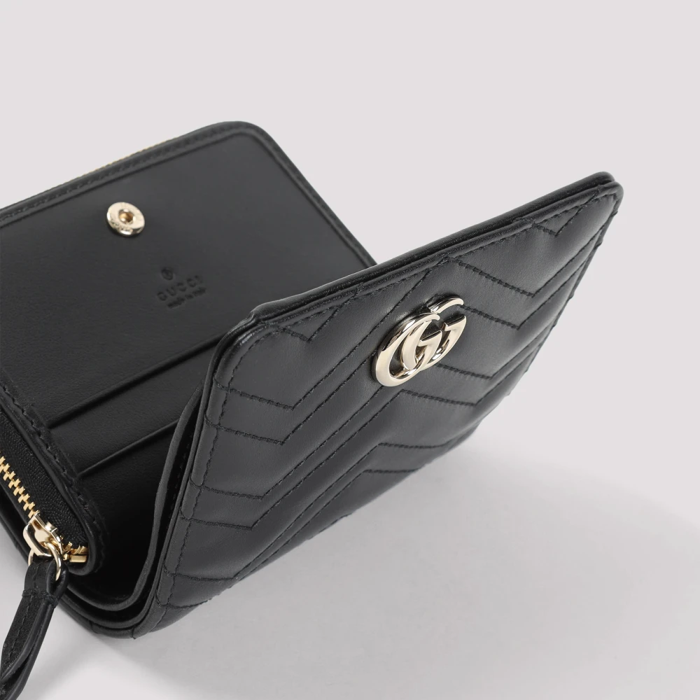 Gucci GG Marmont mini portemonnee met rits Black Dames