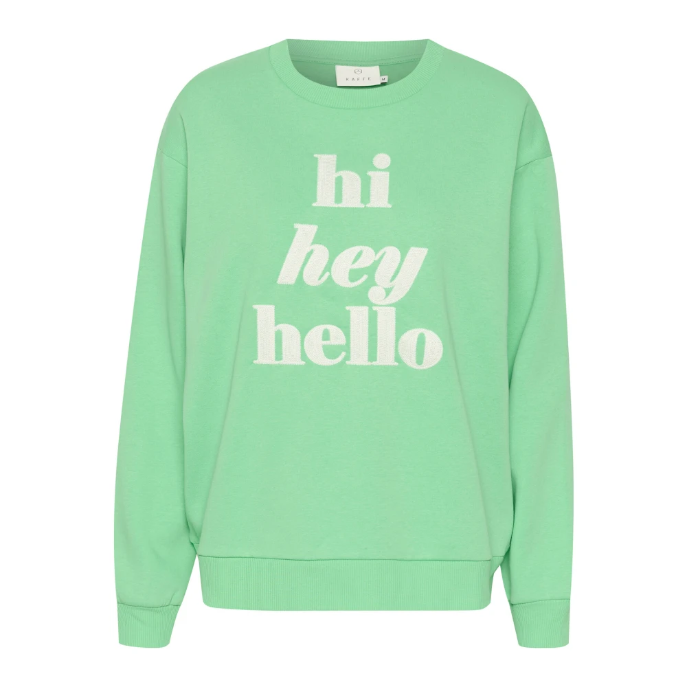 Kaffe Lenteboeket Sweatshirt Lange Mouw Print Green Dames