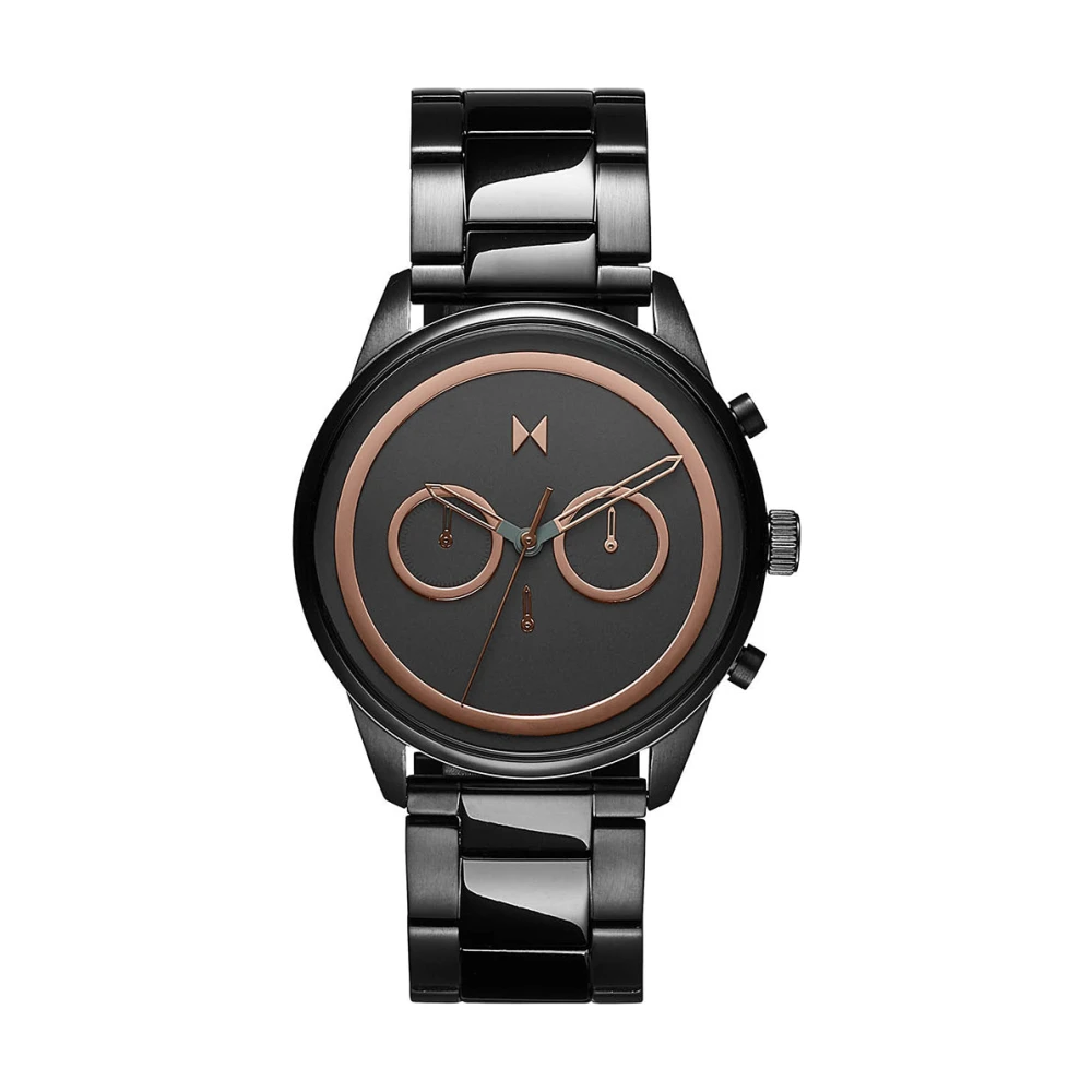 Mvmt Black Watches, Male, One Size, Chronograph Powerlane Stainless Steel Watch
