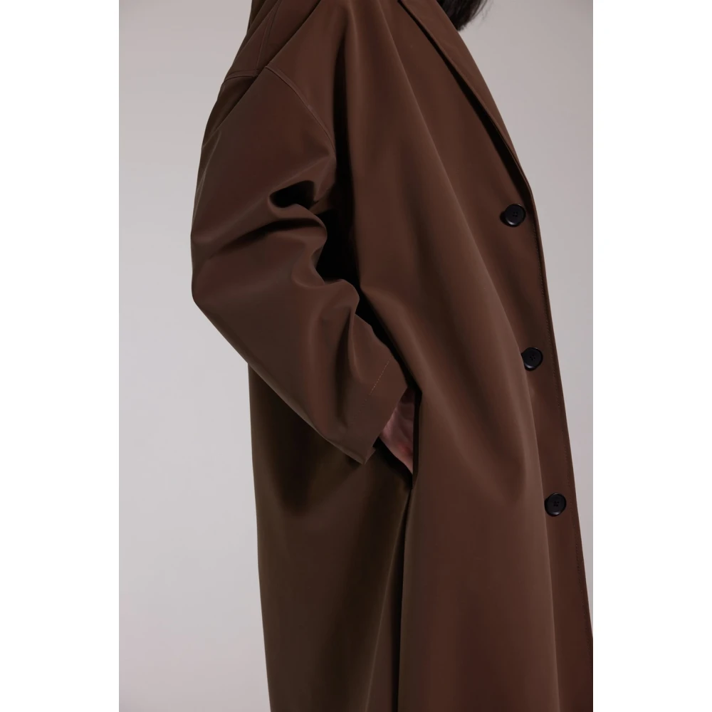 Stutterheim Mat Waterdichte Lange Regenjas Brown Heren