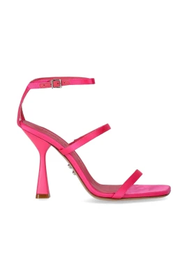 Fuchsia Satin Högklackad Sandal