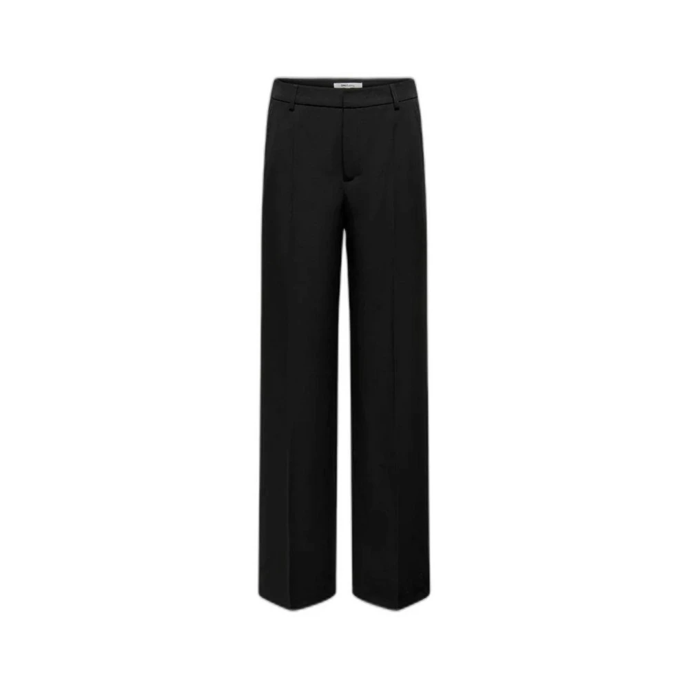 Only Women's Black Wide Trousers, Xs L32, Wide Leg Trousers High Waist