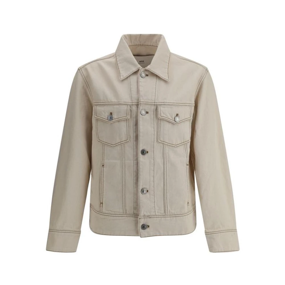 Jackets > Denim Jackets - - Ami Paris - Modalova