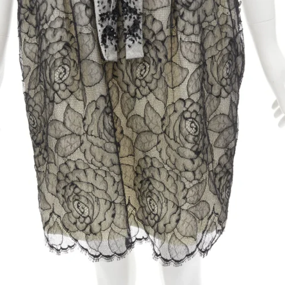 Dior Vintage Pre-owned Cotton dresses Gray Dames