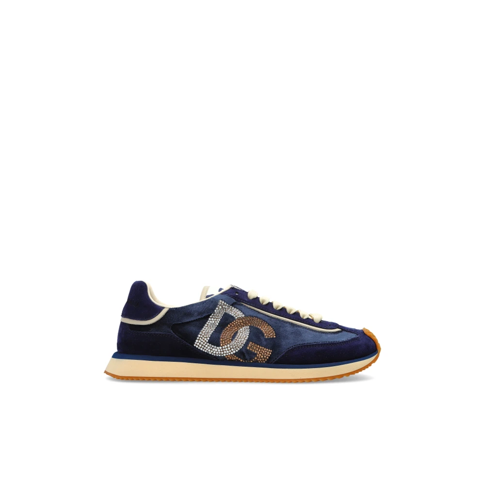 Dolce & Gabbana Sportschoenen met glinsterende applicaties Dames Schoenen Blauw