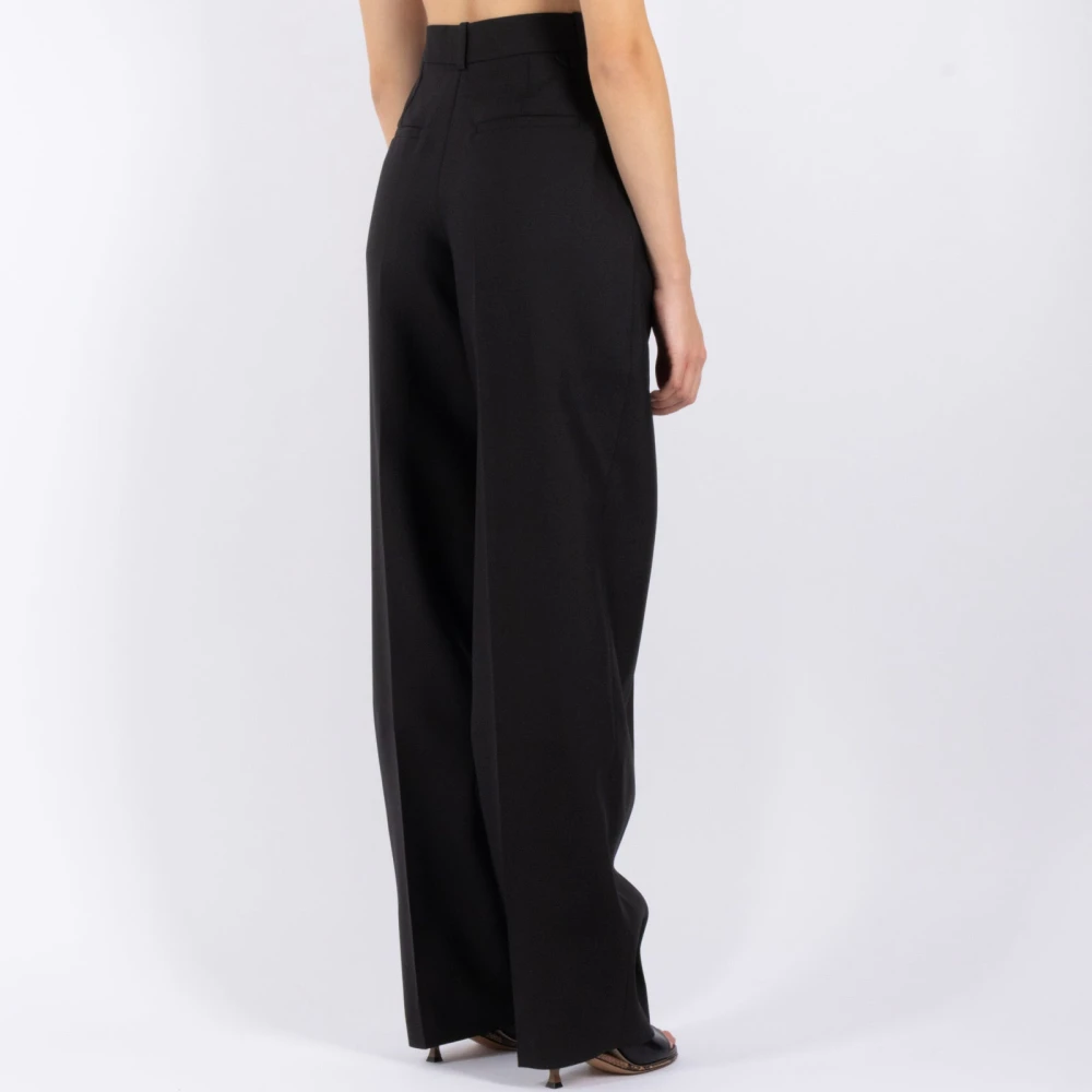 Jacquemus Wijde zwarte broek Black Dames