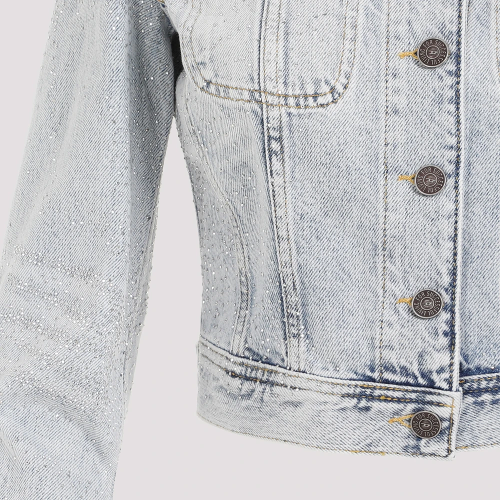 Diesel Blauwe Denim Jack Klassieke Stijl Blue Dames