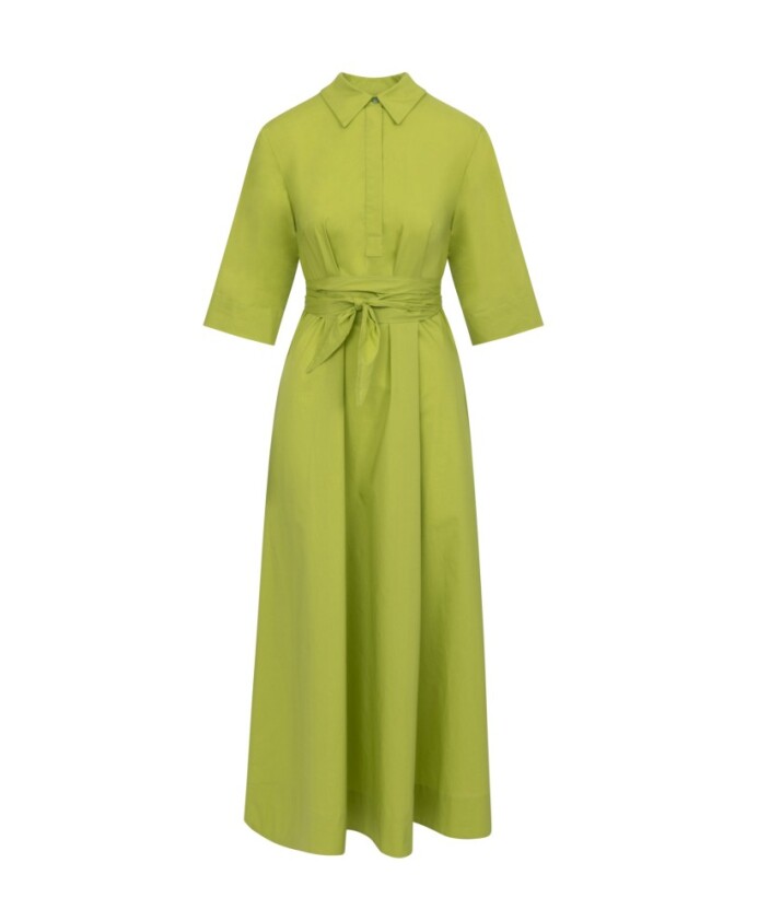robe-longue-coton-vert-pomme