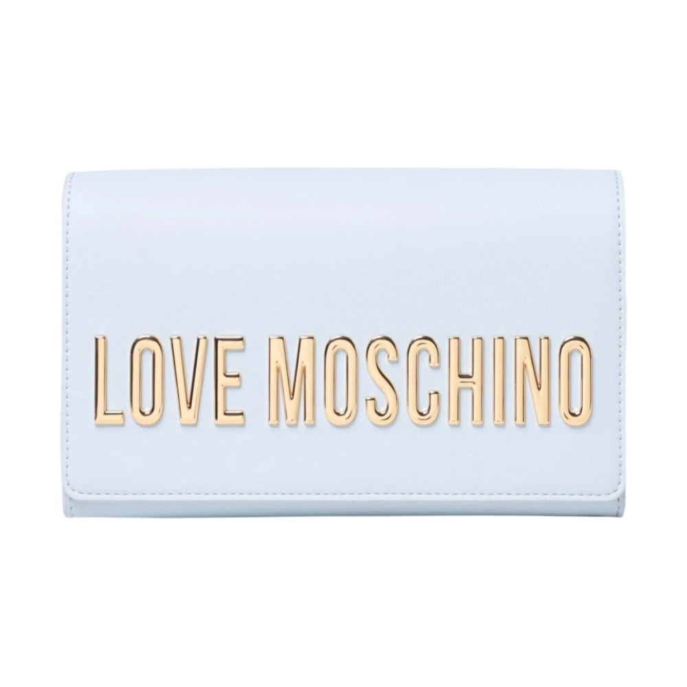 Love Moschino Stijlvolle PU Schoudertas in Sky Blue Dames
