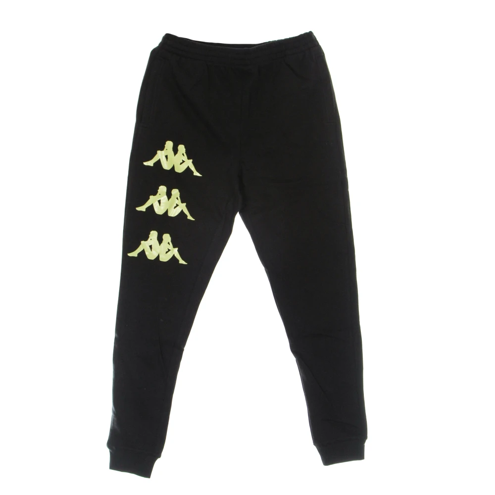 Kappa Homme Noir - Pantalon De Survêtement Léger /Vert - Pantalons - Taille: Xl