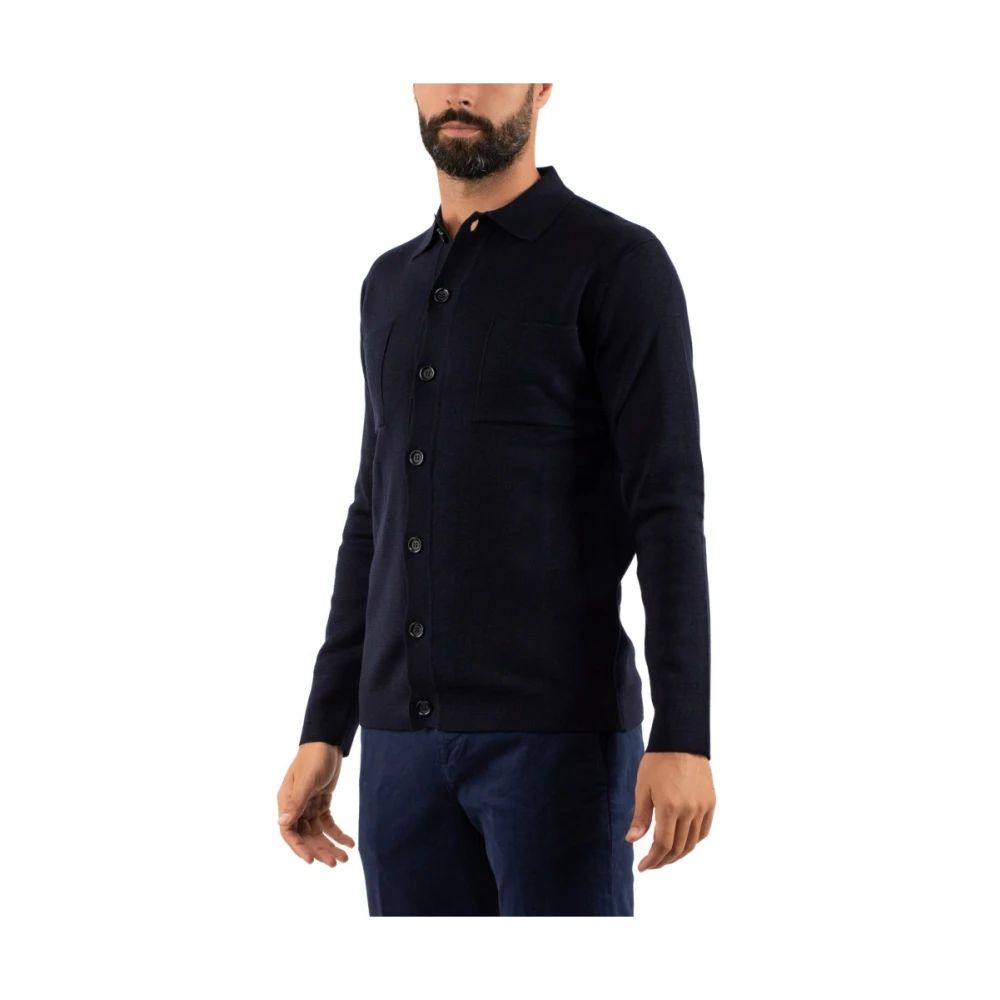 Daniele Fiesoli Herenoverhemd Klassieke Stijl Blue Heren