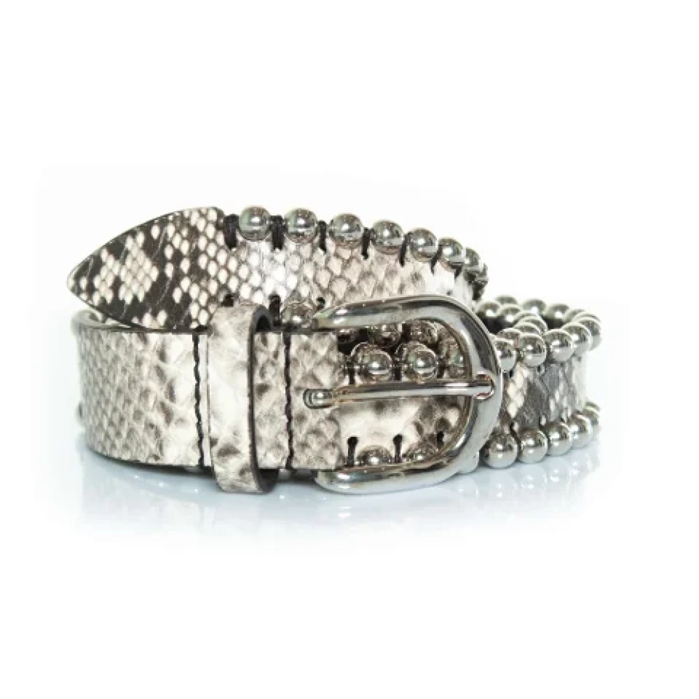 Isabel Marant Pre-owned Leather belts Gray Dames