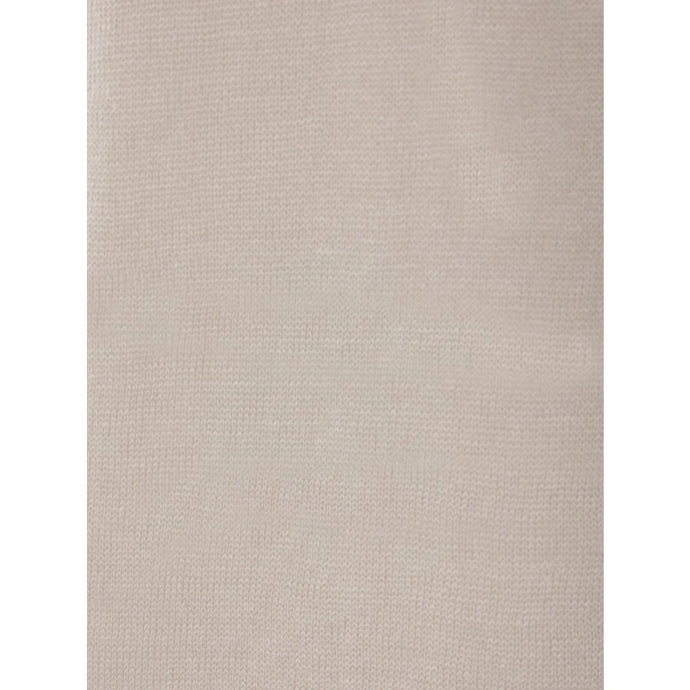 Roberto Collina Linnen Polo Shirt Grijs Parel Beige Heren