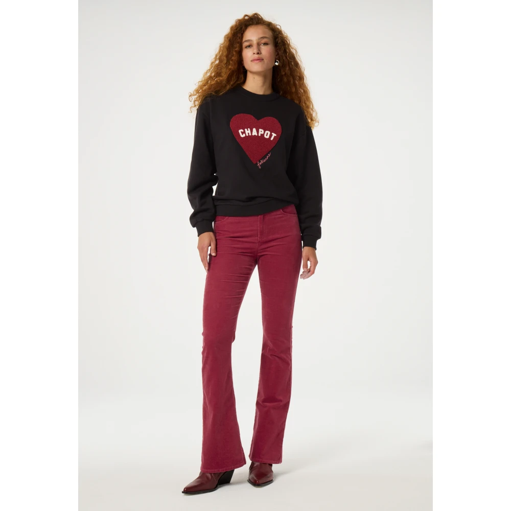 Fabienne Chapot Terry Sport Heart Sweater Black Dames