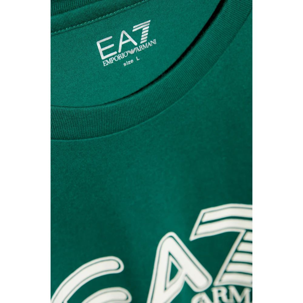 Emporio Armani EA7 Katoenen T-shirt Green Heren