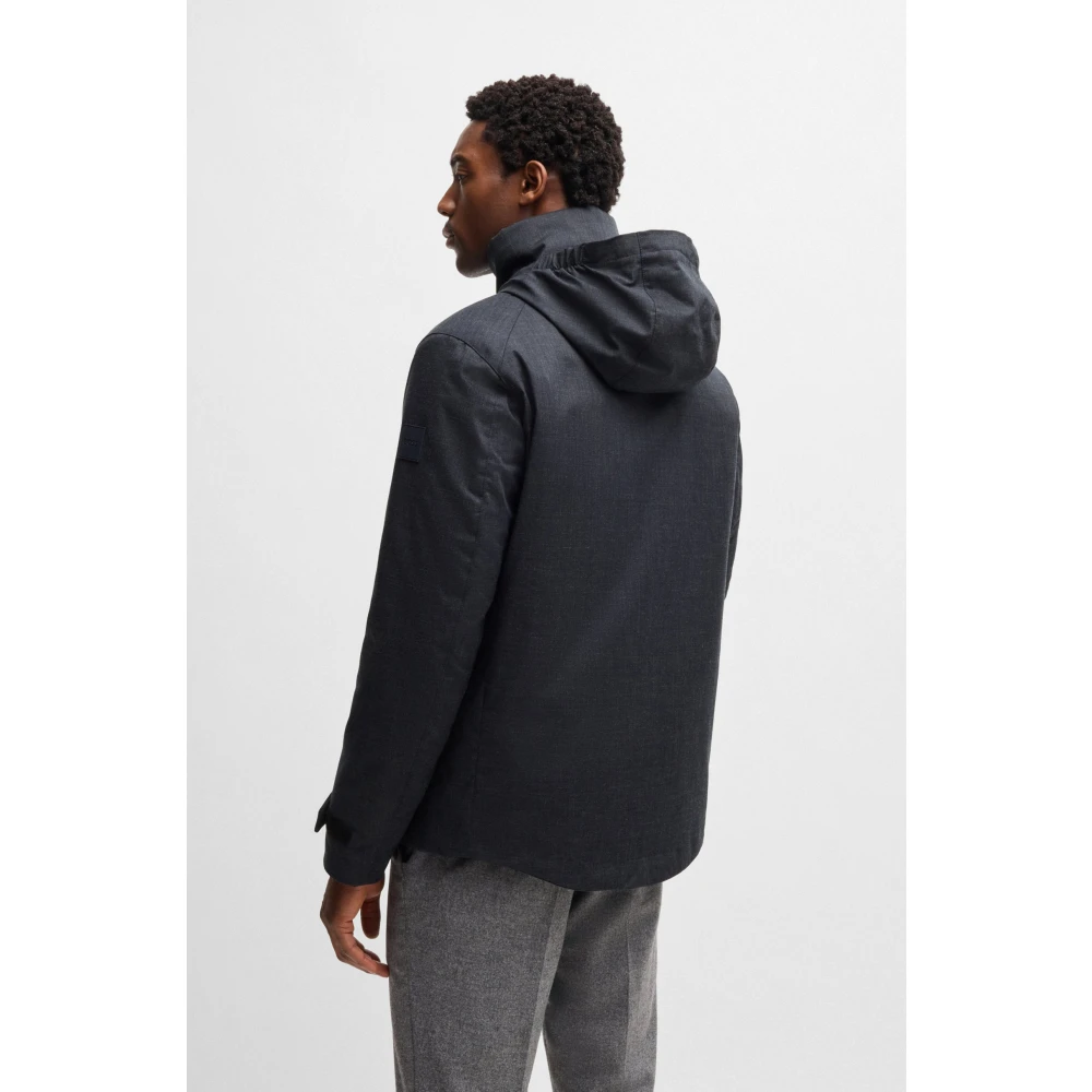 Hugo Boss Blauwe Hoodie met Ritssluiting Blue Heren