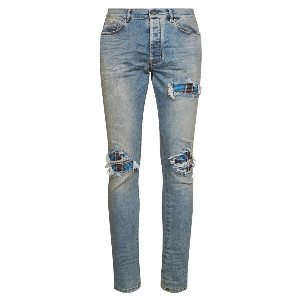 Amiri Blue Flannel Mx1 Jean - Male - Slim Fit Jeans - W32 - Jeans