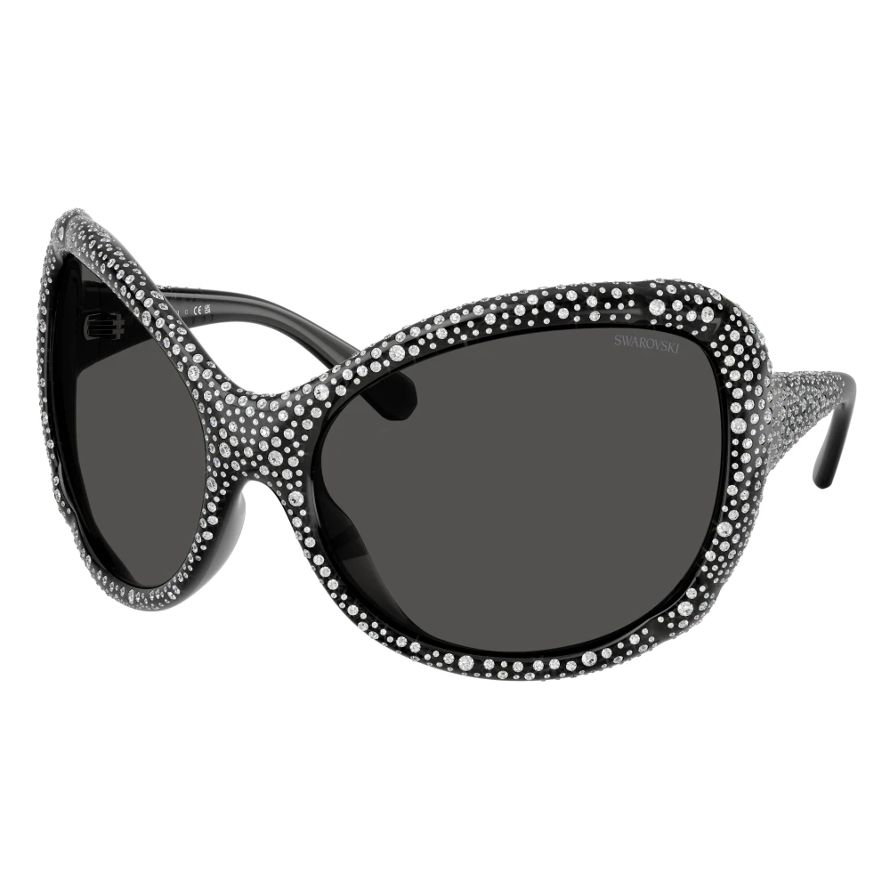 Swarovski Damen Grau Sk6052 108787 Sonnenbrillen Injiziert Schmetterling Normal - Bild 6