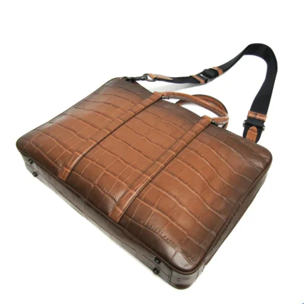 Coach Pre-owned Leather handbags Brown Dames