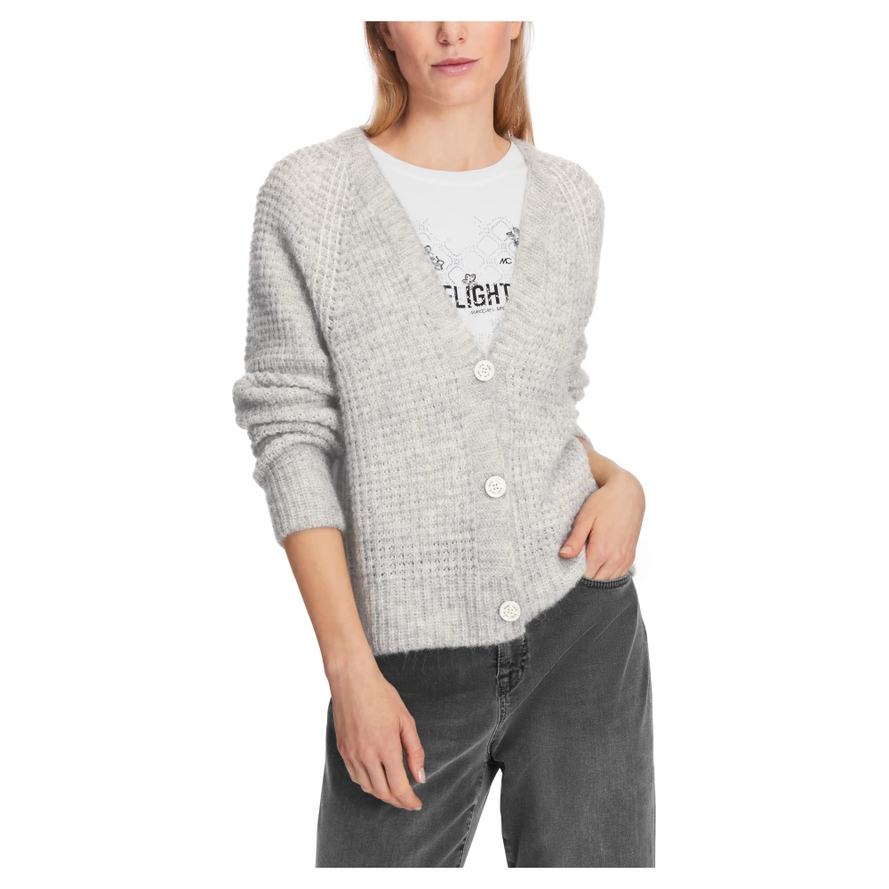 Marc Cain Alpaca Blend Raglan Cardigan Gray Dames