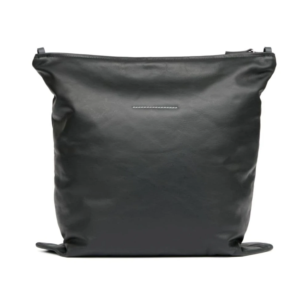 MM6 Maison Margiela Pillow Smooth Leder Tote Bag Black Dames