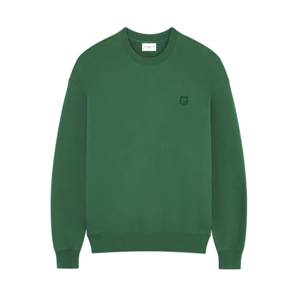 Maison Kitsuné Stijlvolle Sweatshirt voor Mannen Green Heren