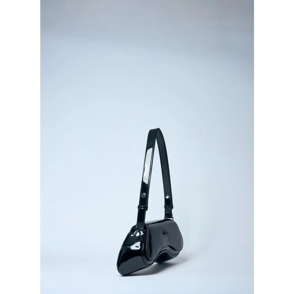 Diesel Crossbody tas in lakafwerking Black Dames