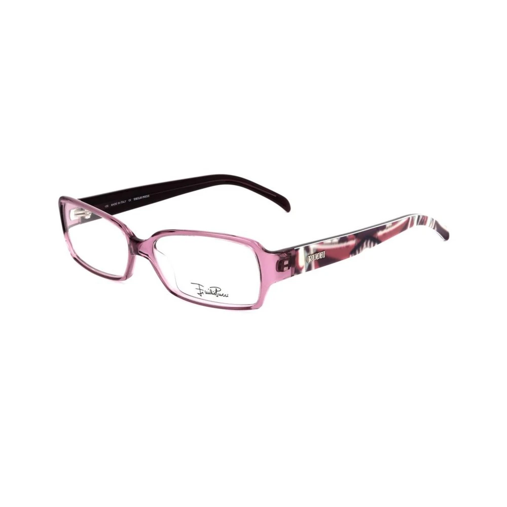 EMILIO PUCCI Paarse plastic damesmonturen met wijzerplaat Purple Dames