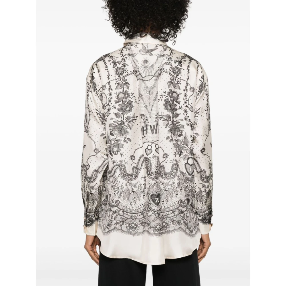 Zimmermann Beige Knoopshirt Lange Mouwen Multicolor Dames