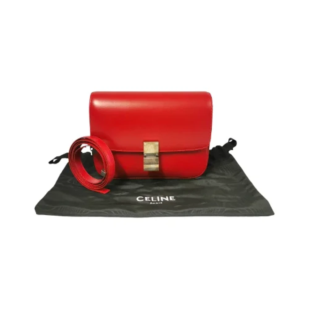 Celine Vintage Pre-owned Leather celine-bags Red Dames