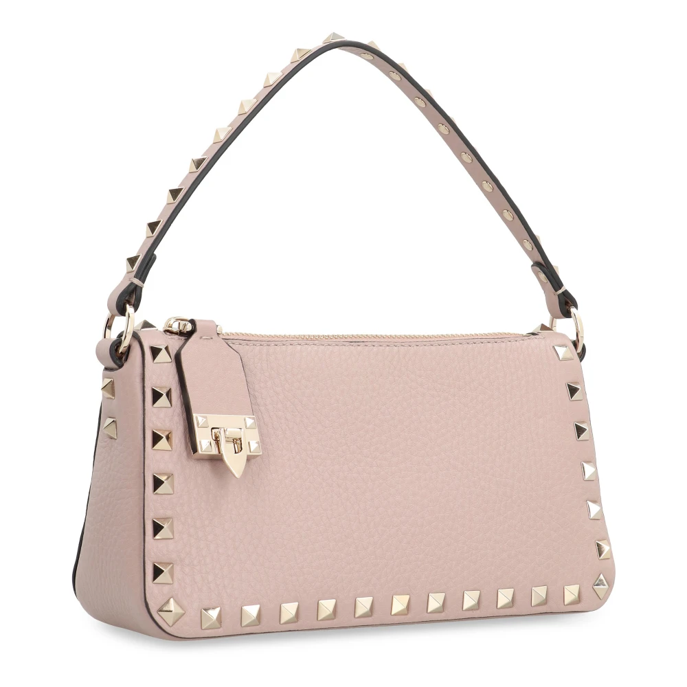Valentino Rockstud Leren Crossbody Tas Pink Dames