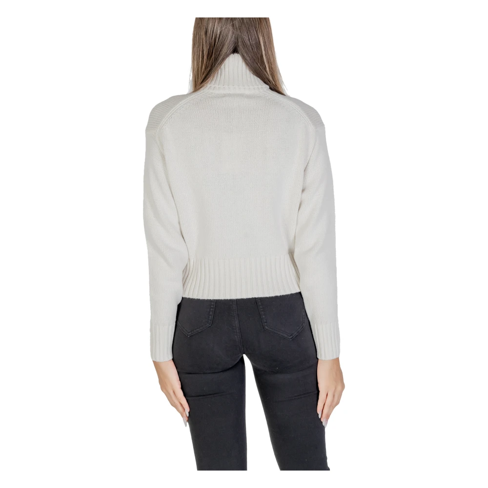 Calvin Klein Jeans Chenille Monologo Dames Trui White Dames