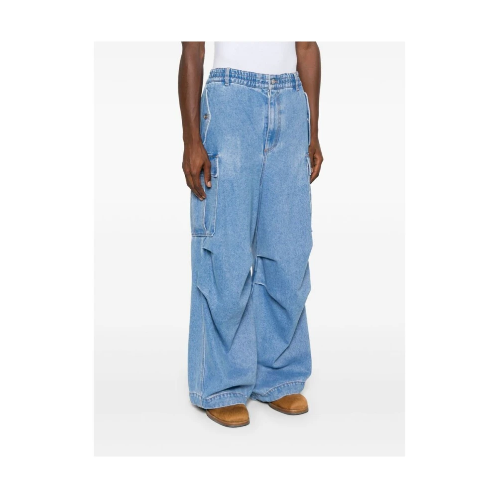 Marni Denim Cargo Broek met Elastische Tailleband Blue Heren