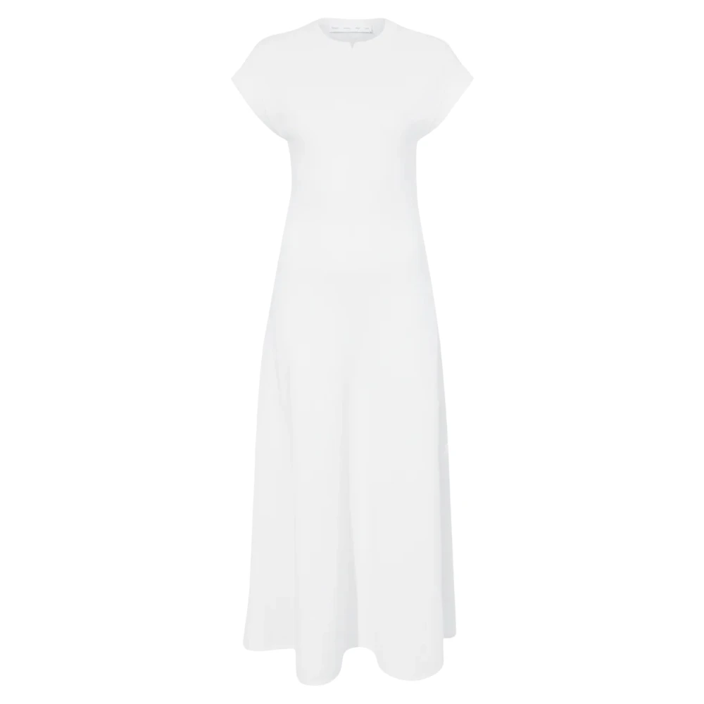 Proenza Schouler Elegante Geribbelde Melanie Jurk White Dames