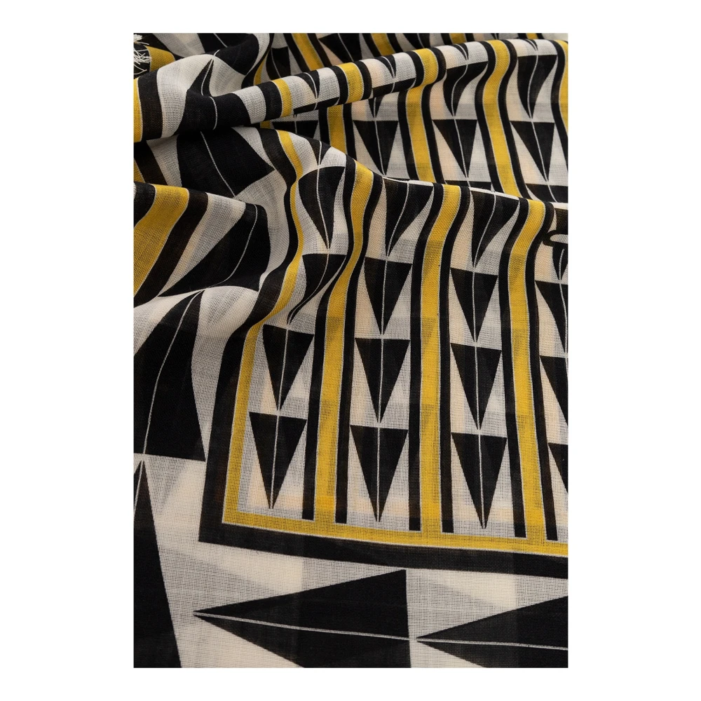 Lanvin Gele Geometrische Wollen Sjaal Multicolor Dames
