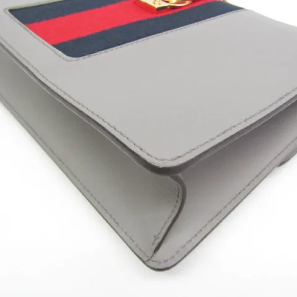 Gucci Vintage Pre-owned Leather gucci-bags Gray Dames