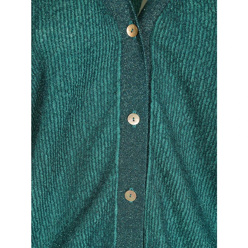 Momoni Glinsterende Cardigan Cressida Stijl Green Dames