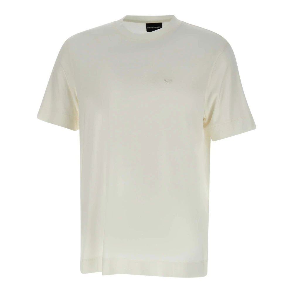 Emporio Armani Men's White Silk Blend T-Shirt