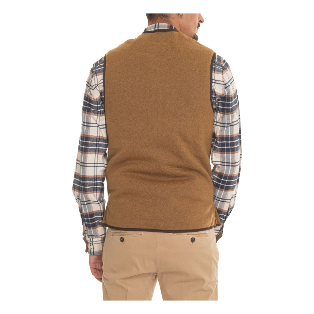 Barbour Bont gevoerde Vest met Ritssluiting Brown Heren