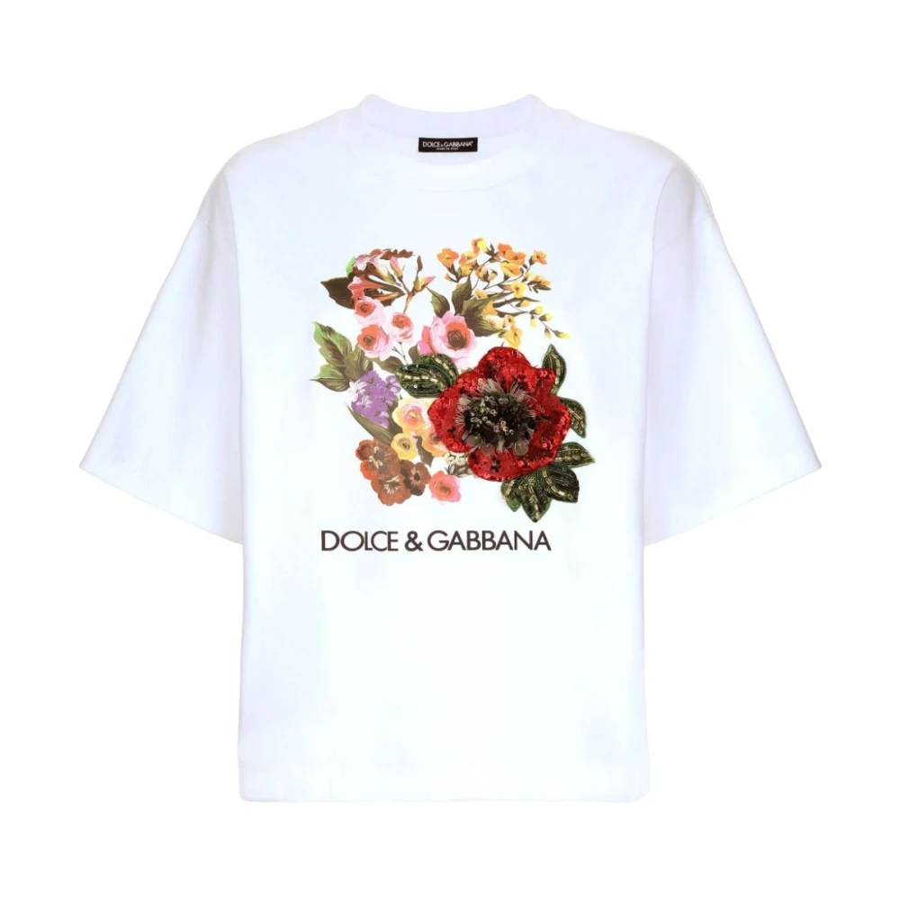 Dolce & Gabbana Paillet T-shirt White Dames