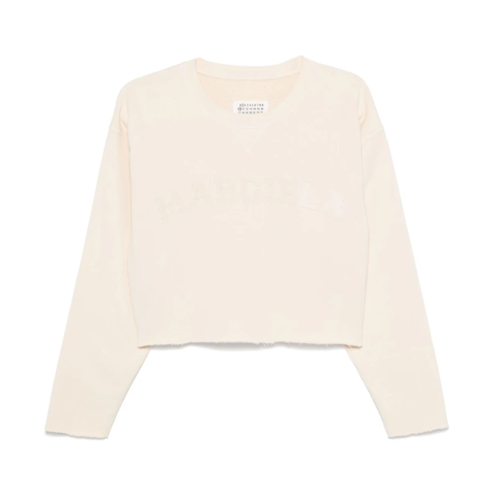 Maison Margiela Beige Crew Neck Sweater Beige Dames